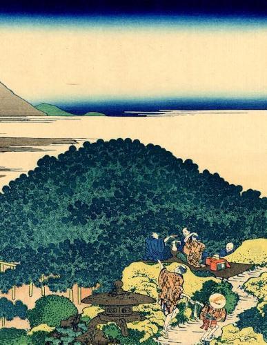 Japanese Writing Practice Book: Hokusai - The Coast of 7 Leages Cover - Premium Kanji practice notebook - Genkouyoushi Paper - 110 pages