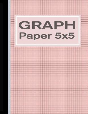 Graph Paper 5x5: Grid Quad Ruled Notebook for Graphing - Red