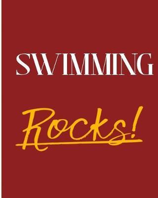 Swimming Rocks!: 2018 - 2019 8 x10  18 Months Premium  On-the-Go  Diary Journal Landscape Notebook Calendar Planner