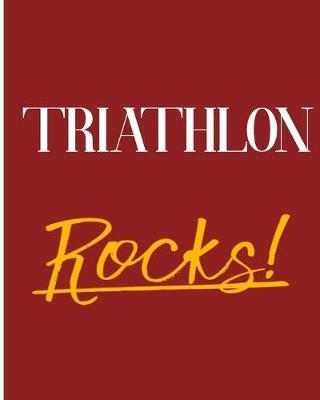 Triathlon Rocks!: 2018 - 2019 8 x10  18 Months Premium  On-the-Go  Diary Journal Landscape Notebook Calendar Planner