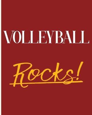Volleyball Rocks!: 2018 - 2019 8 x10  18 Months Premium  On-the-Go  Diary Journal Landscape Notebook Calendar Planner