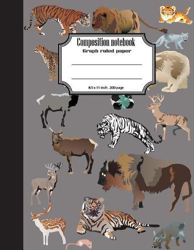 Composition Notebook Graph Ruled Paper: Safari 4x4 per inch graph for notes, graphing, and writing