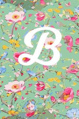 B: B Initial Blank Lined Journal with a floral cover, perfect gift for anyone!