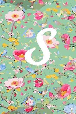 S: S Initial Blank Lined Journal with a floral cover, perfect gift for anyone!