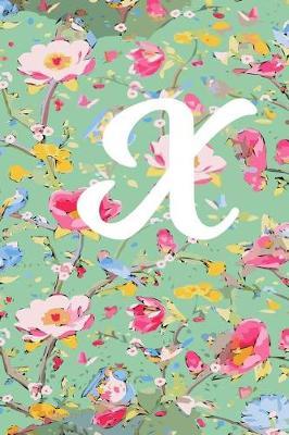 X: X Initial Blank Lined Journal with a floral cover, perfect gift for anyone!