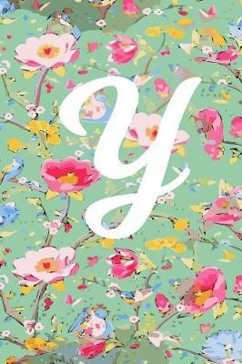 Y: Y Initial Blank Lined Journal with a floral cover, perfect gift for anyone!