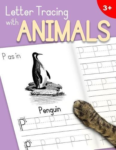 Letter Tracing With Animals: Learn the Alphabet - Handwriting Practice Workbook for Children in Preschool and Kindergarten - Lavender-Peach Cover