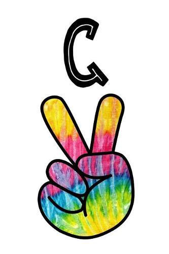 C: Monogrammed Peace Sign Letter C