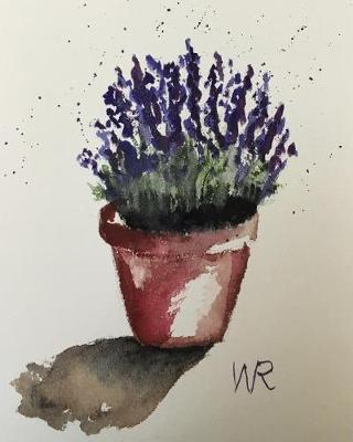 Purple Lavender Flowers Watercolor Blank Journal: Loose Watercolor Painting Lined Blank Diary for Flower Lovers