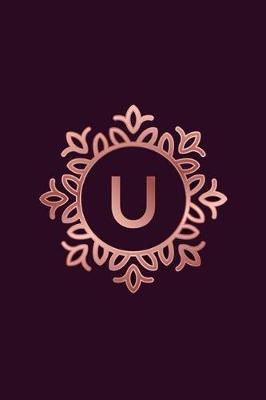 U: 2019 Daily Weekly Monthly Planner Initial Letter U Monogram for Rose Gold Lovers