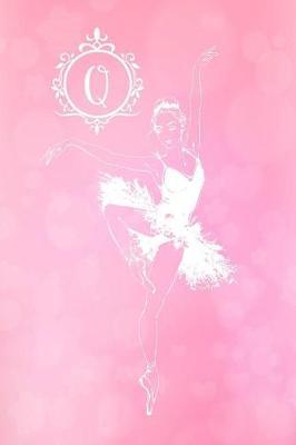 Q: Personalized Monogram Ballerina Journal Pink Diary Blank Lined Journaling Pages