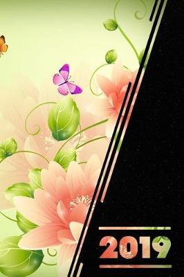 2019: Butterfly Garden Summer Flowers Organizer Daily Weekly & Monthly Calendar Planner