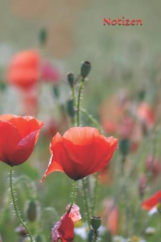 Notizen: Garten Mohnblumen Feldblume Gartner Notizbuch Floral