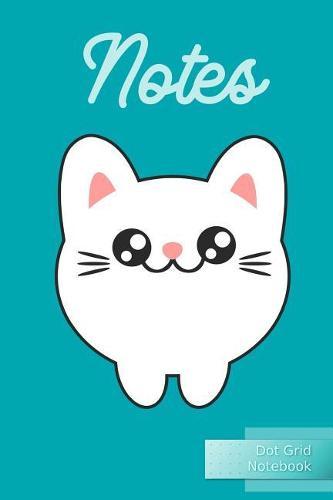 Notes Dot Grid Notebook: Punktraster Notizbuch 120 Seiten Cute Cat Teal