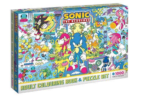 Sonic The Hedgehog: Adult Colouring Book and Puzzle Set (Sega: 1000 Pieces)