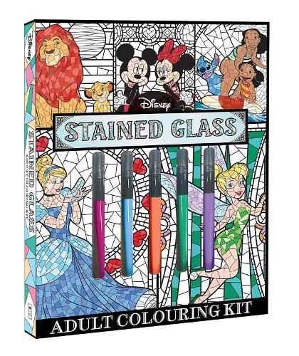 Disney: Stained Glass Adult Colouring Kit