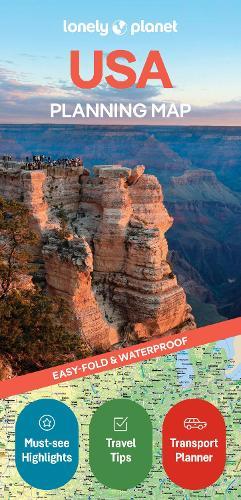 Lonely Planet USA Planning Map: Durable, Waterproof, Easy-Fold Travel Map with Attractions, Itineraries & Transport Guide