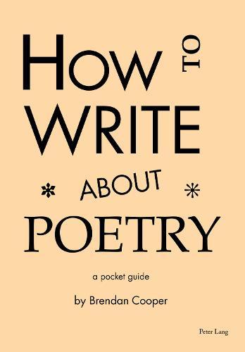 How to Write About Poetry: A Pocket Guide