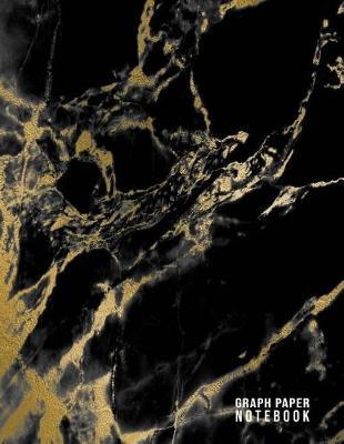 Graph Paper Notebook: Marble Composition Notebook 100 Pages 8.5 X 11 Paper Size Quad Ruled 5x5 Graph Paper Soft Cover Flexible Writing Book (Gold & Black)