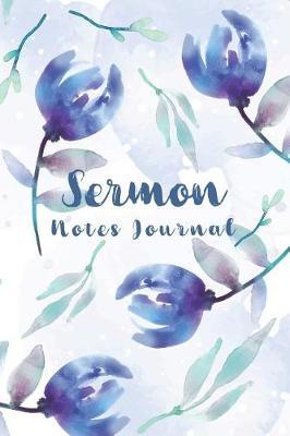 Sermon Notes Journal: Nuture Watercolor Paint Reflect Scripture Notes & Key Points Church Notebook