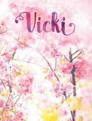 Vicki: Personalized Journal - A Pink Cherry Blossom Diary