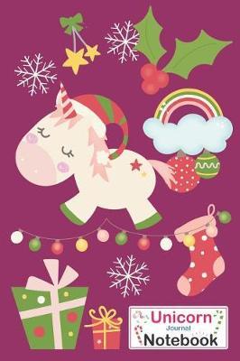 Unicorn Journal Notebook: Pink Xmas Unicorns Christmas Decorations Theme Notebook Journal Diary