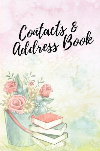Contacts & Address Book: Small Pink Floral Design Birthdays & Address Book