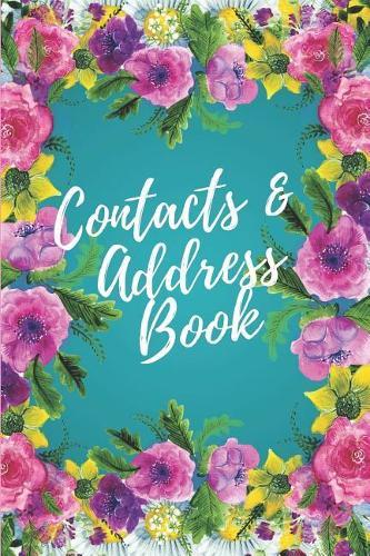 Contacts & Address Book: Pink, Yellow, Green and Purple Floral Design