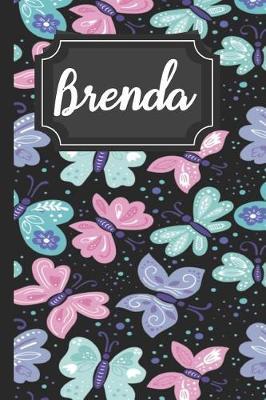 Brenda: Personalized Girls Name Beautiful Butterflies Journal Pretty Lined Notebook for Women