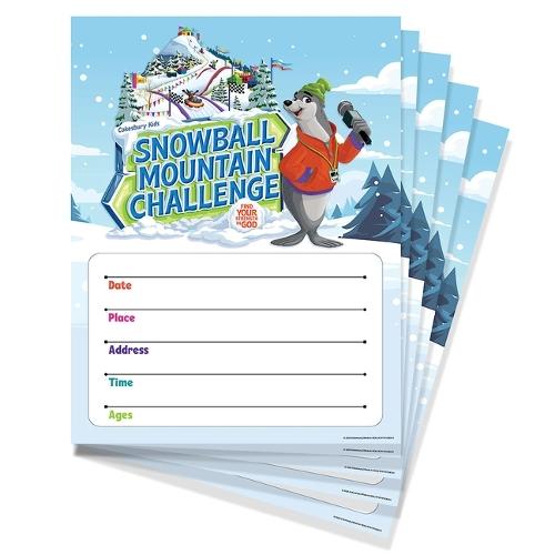 Vbs 2026 Snowball Mountain Challenge Small Promotional Posters (Pkg of 5): Find Your Strength in God