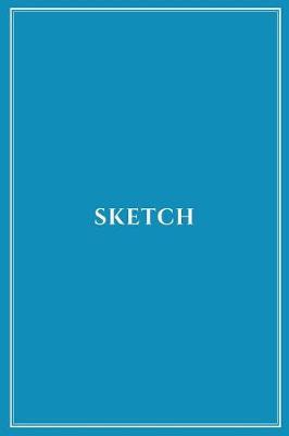 Sketch: Classic Medium Blank Notebook for Drawing Doodling and Sketching Soft Blue with White Trim