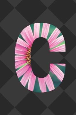 C: Alphabet Journal Pink Coneflower on Diamond Background 6 X 9 120 Pages