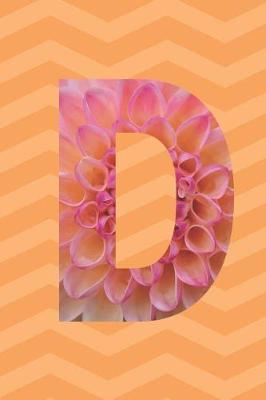 D: Alphabet Journal Pink Dahlia on Zig-Zag Background 6 X 9 120 Pages