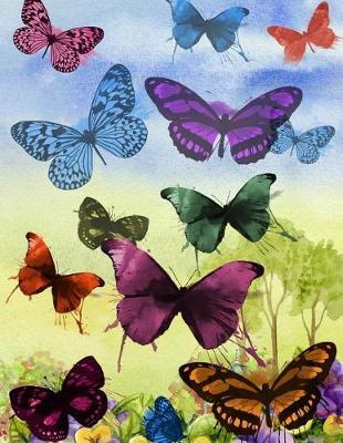 Sketchbook: Large Sketchbook, Butterfly Cover, 120 Blank Pages, 8.5 by 11