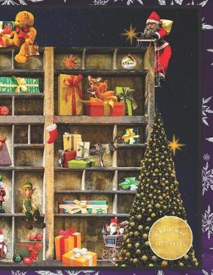 Christmas Sketchbook: A Christmas Themed Large Notebook with 120 Blank Pages, Cartoon Xmas and Winter Motifs Inside (8,5 X 11 Inches)