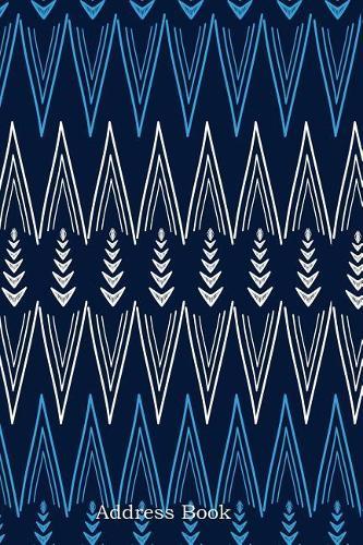 Address Book: With Alphabetical Index African Zigzag Tribal Pattern with Hand Drawn Multicolor Cover