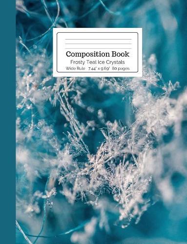 Composition Book Frosty Teal Ice Crystals