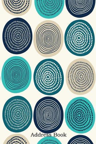 Address Book: Include Alphabetical Index with Abstract Circles Pattern Design Cover
