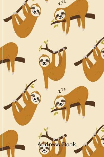 Address Book: Include Alphabetical Index with Cute Cartoon Sloth Cover