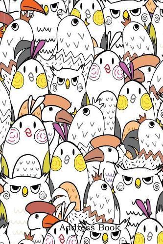 Address Book: Include Alphabetical Index with Seamless Birds Pattern Cover