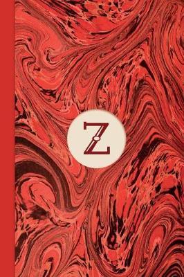 Monogram Z Marble Notebook (Regency Red Edition): Blank Lined Marble Journal for Names Starting with Initial Letter Z