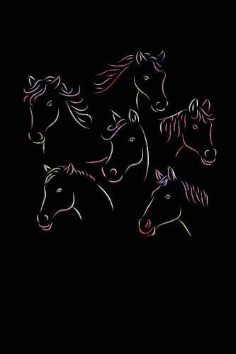 Horse Heads: College Ruled Notebook Composition Book Diary Multicolor