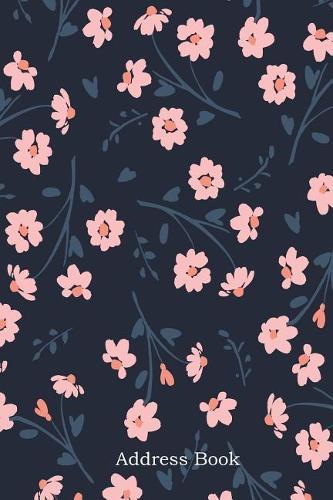 Address Book: Include Alphabetical Index with Floral Abstract Seamless Pattern Cover