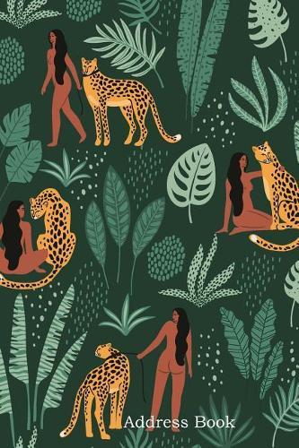 Address Book: Alphabetical Index with Forest Human Leopard Style Cover