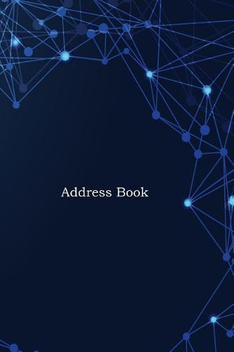 Address Book: Alphabetical Index with Technology Futuristic Concept Blue Cover