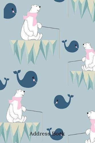 Address Book: Alphabetical Index with Cute Cartoon Polar Bear on the Iceburg Cover