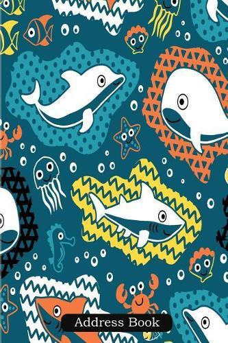 Address Book: Alphabetical Index with Marine Animals Cartoon Cover