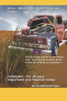 Brita - Where the Streets Have No Names: Notebook - For All Your Important and Helpfull Notes