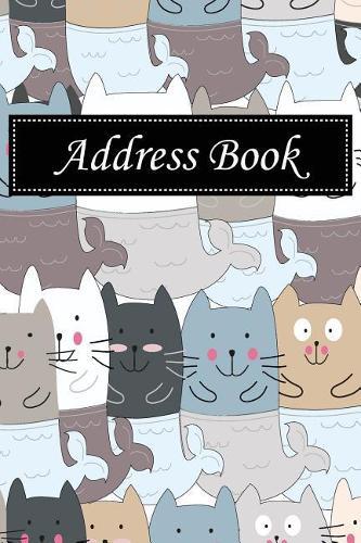 Address Book: Alphabetical Index with Cute Cat Mermaid Cartoon Cover