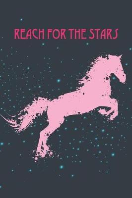 Reach for the Stars: Flying Horse in Space 115 Page Dot Grid 6x 9 Blank Notepad Great Gift Idea